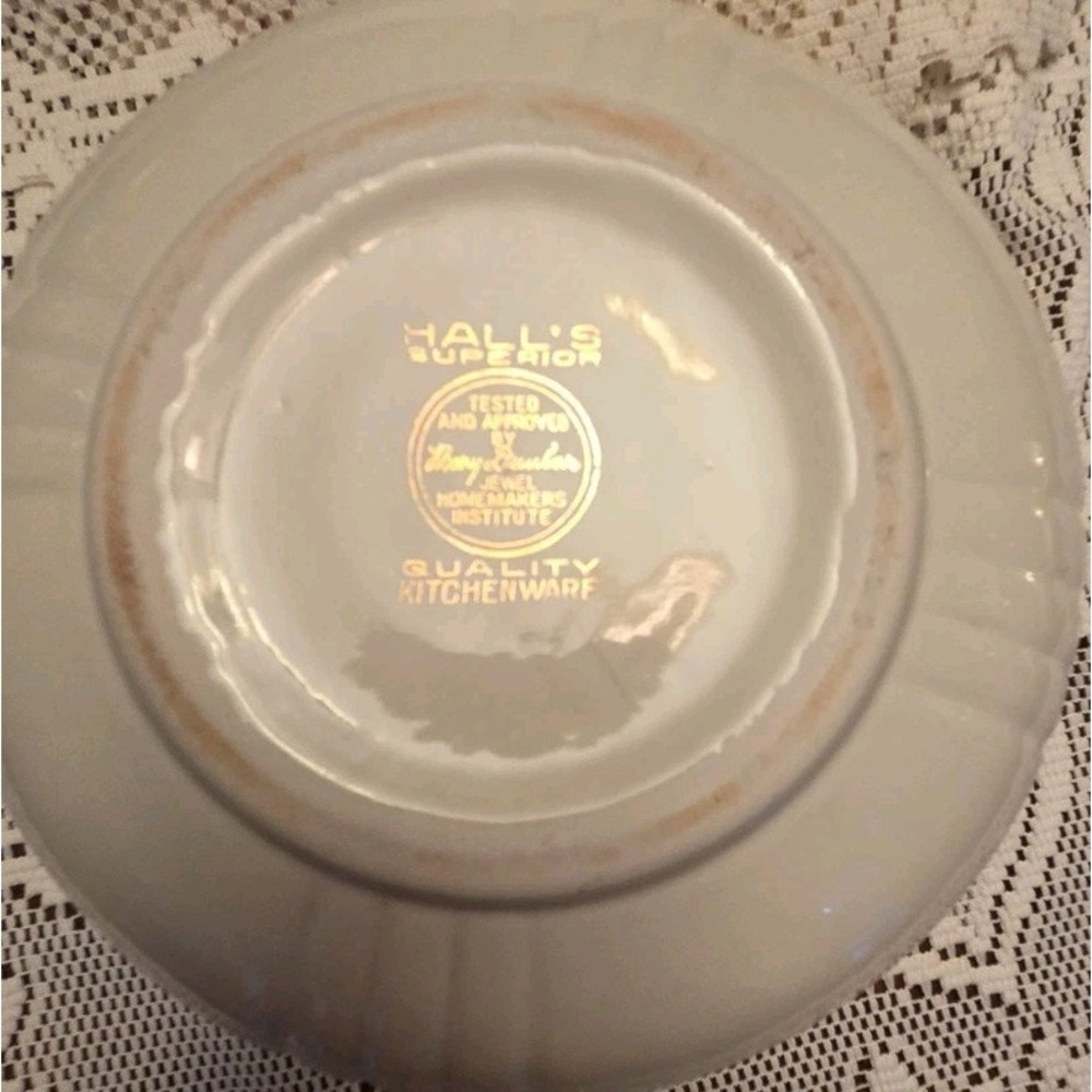 Vintage Hall's Superior‎ Jewel Tea Autumn Leaf Large 9" Mixing/ Serving Bowl - Picture 8 of 11